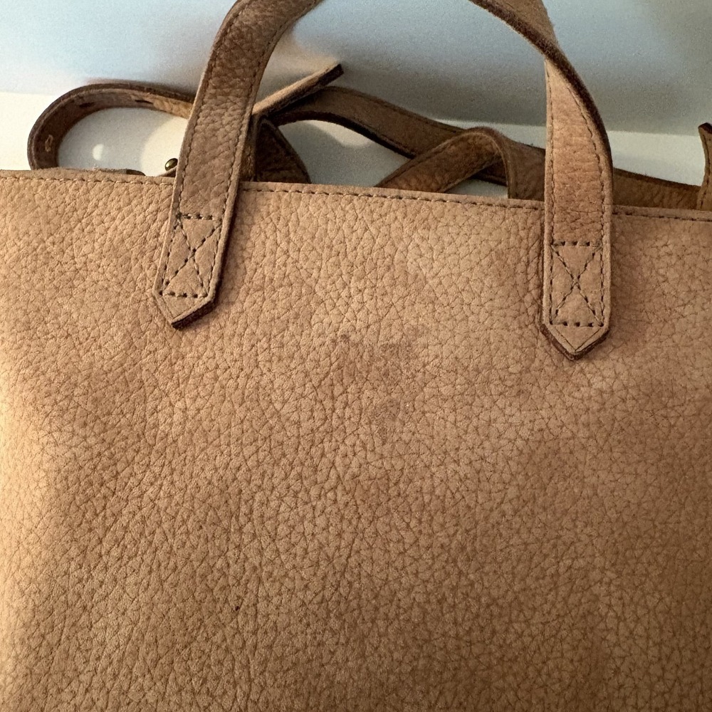 Madewell The Zip-Top Transport Crossbody Bag Nubuck Leather Everyday Purse Brown - Picture 8 of 16